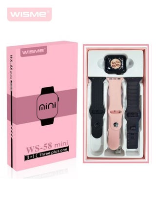 WISME WS 58 Mini Smartwatch ,3 Bands, HD Display, Bluetooth