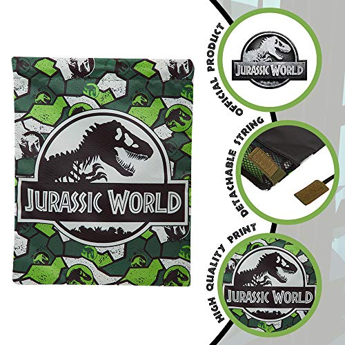 Jurassic World Jurassic Park Backpack for Boys DinosaurThemed Drawstring Backpack Sports Backpack for Gym Travel Swimming and More Backpack 124 x 118 - Image 3