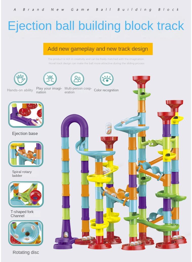 Marble Run Set For Kids, 113Pcs Marble Maze Track Race Game, Construction Buliding Blocks Toys, Stem Maze Educational Race Game, Birthday Gifts For Boys Girls Age 3 To 12 - Image 5