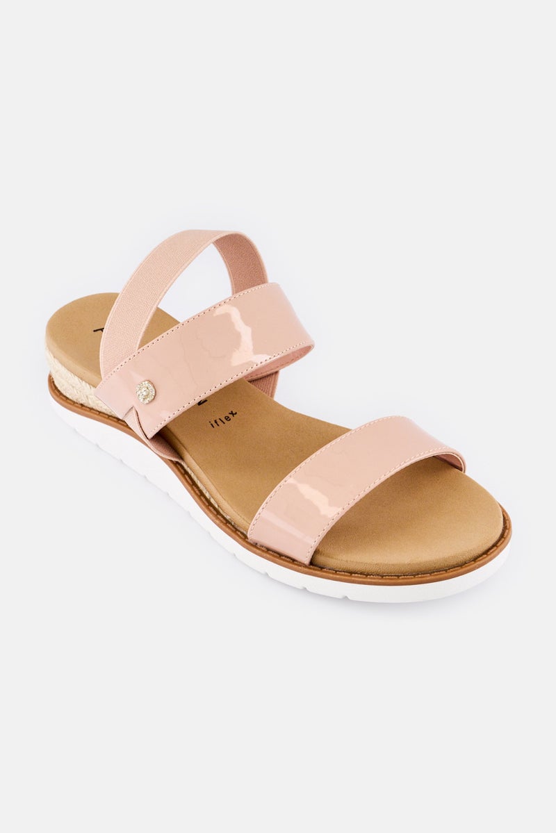 ANNE KLEIN Women Slingback Sandals, Light Peach - Image 1