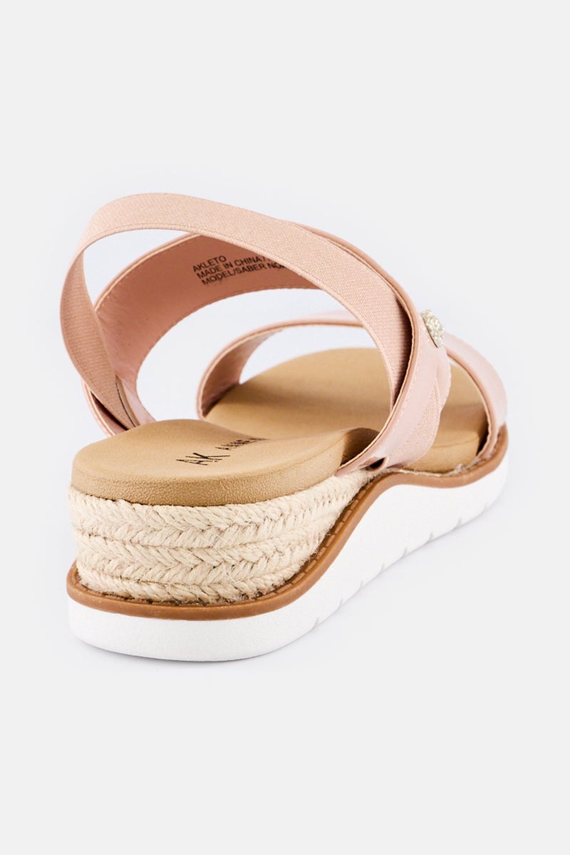 ANNE KLEIN Women Slingback Sandals, Light Peach - Image 3