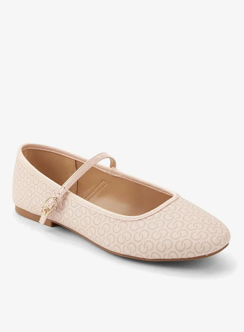 Celeste Women Monogram Print Ballerina Shoes