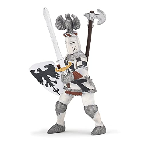Papo HandPainted Figurine MedievalFantasy White Crested Knight 39785 Collectible for Children Suitable for Boys and Girls from 3 Years Old - Image 1
