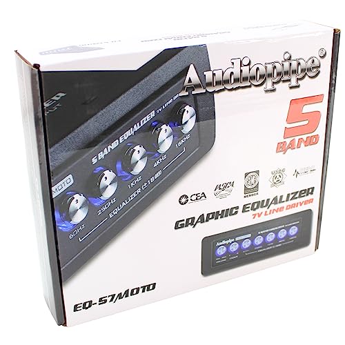 Audiopipe 5 Band Graphic Equalizer with 7 V Line Driver (EQ-57MOTO) - Image 5