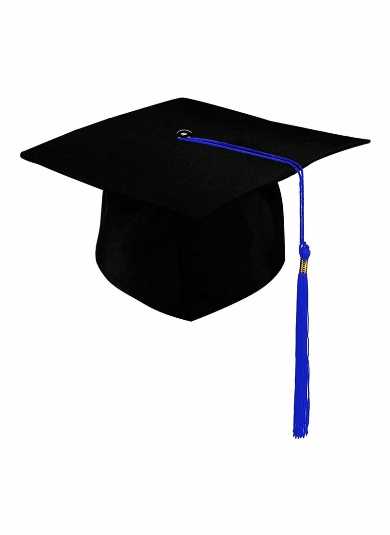 Captaintech Graduation Cap with Tassel for High School and College Black Matte Grad Graduation Cap Adjustable Unisex Adult Graduation Cap Topper Mortar Board Graduation Ceremony Hat Graduation Party Ceremony  - Image 1