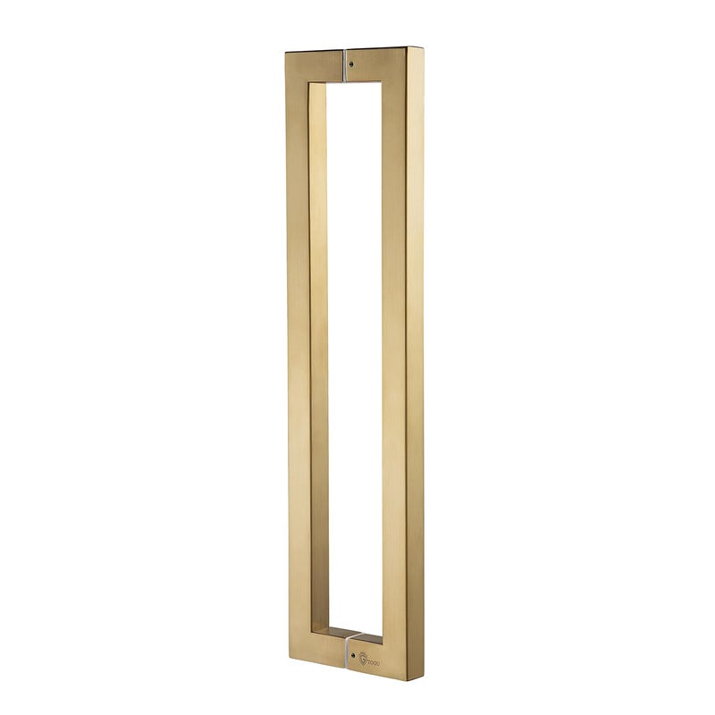 TOGU TGR3030 Heavy Duty Commercial Grade 600mm24 inches SquareRectangle Shape Solid 12mm Thick Stainless Steel 304 Push Pull Door Handle Satin Gold Finish - Image 2
