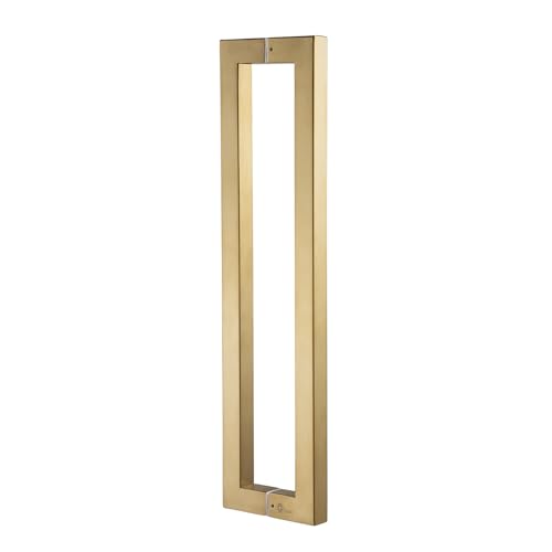 TOGU TGR3030 Heavy Duty Commercial Grade 600mm24 inches SquareRectangle Shape Solid 12mm Thick Stainless Steel 304 Push Pull Door Handle Satin Gold Finish - Image 1