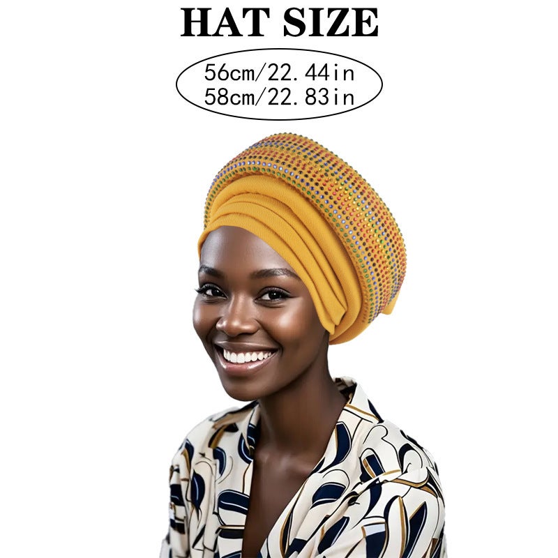 New Turban Cap Three Layer Braid Floral Ten Color Hat - Image 3