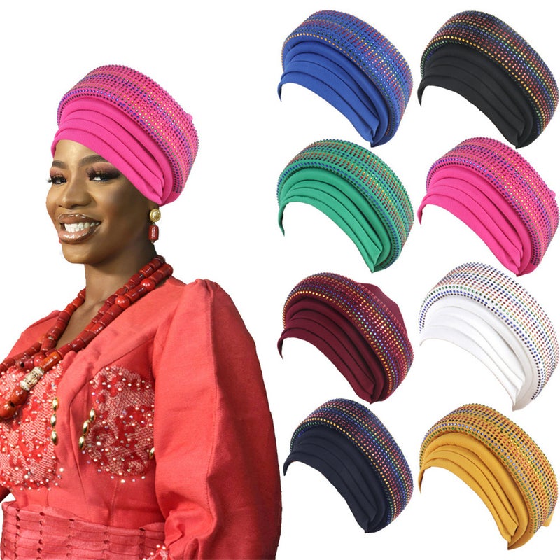New Turban Cap Three Layer Braid Floral Ten Color Hat - Image 2