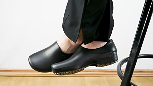 Sticky SSW-US-PTA-10.5 Nursing Shoes Women - Chefs - Kitchen - Nurses - Clogs for Work - Waterproof Non Slip (Black, 10.5) - Image 3