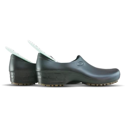 Sticky SSW-US-PTA-10.5 Nursing Shoes Women - Chefs - Kitchen - Nurses - Clogs for Work - Waterproof Non Slip (Black, 10.5) - Image 5