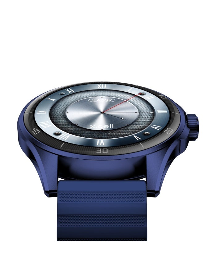 Xcell Xcell Classic6 Smartwatch, 1.43" AMOLED Display, Bluetooth Calling, 2 Premium Straps, Heart-Rate/BP/SpO₂, Multi Language, IP68, 7-Day Battery, iOS/Android Compatible-Blue Frame with Blue Strap  - Image 5