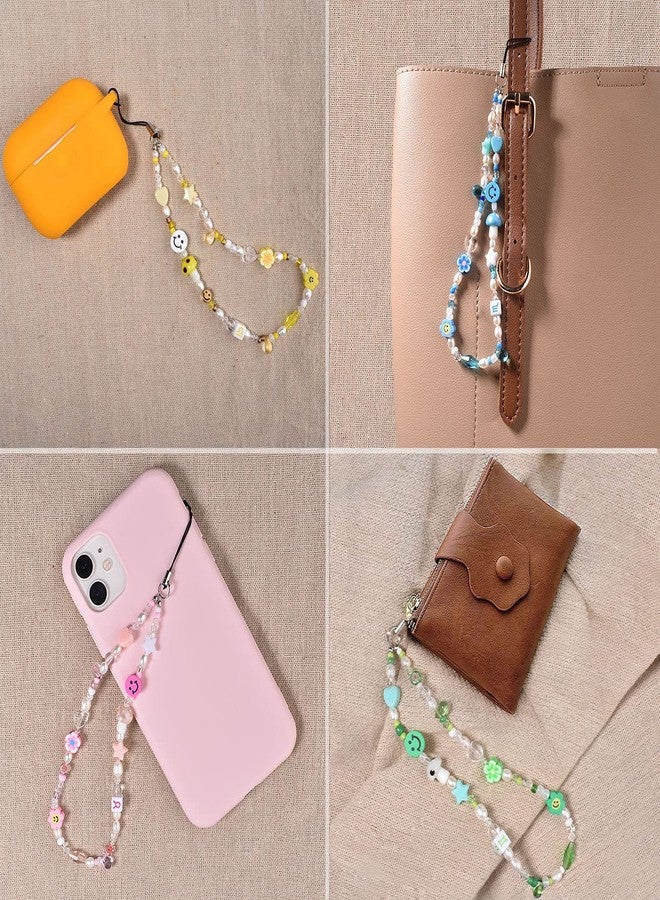 AULSIEY Beaded Phone Charms Strap Purple Phone Charm Chain Cute Phone Charm Kawaii Cell Phone Lanyard Wrist Strap Phone Beads Bracelet Strap Phone Keychain Charm-Purple Aquarius - Image 5