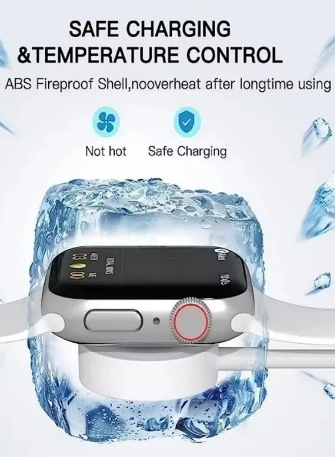 إتش إل تيك أبرز الملامح: متوافق مع جميع السلاسل - يعمل شاحن Apple Watch USB-C بسلاسة مع جميع الطرز Series 9 8 7 6 5 4 3 2 Ultra SE (بما في ذلك إصدار 38 مم 40 مم 42 مم 44 مم 45 مم) شحن سريع - يوفر شحنًا عالي السرعة عبر منفذ USB-C ويتم شحنه بالكامل في 2-2.5 ساعة. (ملاحظة: نقترح استخدام محول Apple Watch الأصلي أو محول 5 فولت / 2 أمبير لتجربة شحن سريعة ومستقرة.) موصل USB C: يمكن توصيل سلك شحن الساعة مباشرة بأي منفذ شحن USB C، مثل المحول أو الكمبيوتر المحمول أو بنك الطاقة. صغير الحجم وخفيف الوزن: شاحن الساعة السريع هذا محمول بما يكفي لوضعه في جيبك، ولا يشغل أي مساحة على الإطلاق. ما ستحصل عليه: كابل شحن 1 * 1 متر. نظرة عامة المواصفات: الطول: 3.3 قدم / 1 متر منفذ الشحن: USB C الطرز المتوافقة: لـ Apple Watch Ultra / SE2 / 8 / 7 / 6 / 5 / 4 / 3 / 2 / 1 / SE1. - Image 4