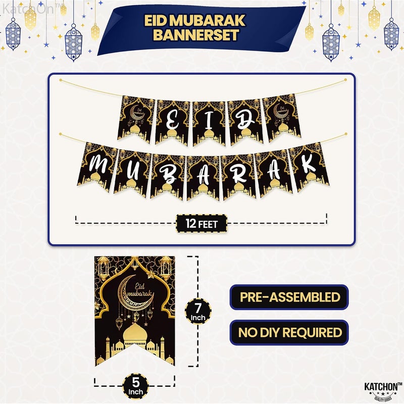 KatchOn Eid Mubarak Garland Decoration – Eid Party Garland for Decor & Iftar Party Decorations – Pack of 1 - Image 2