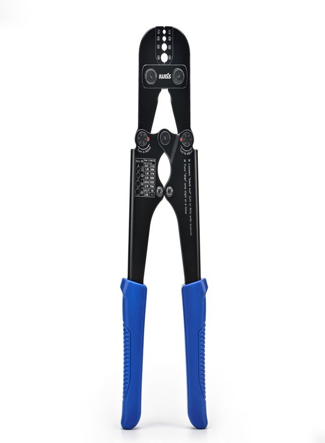 IWISS iCrimp Wire Rope Crimping Tool for Aluminum Oval Sleeves, Double Sleeves, Crimping Loop sleeve from 3/64-inch to 1/8-inch - Image 1