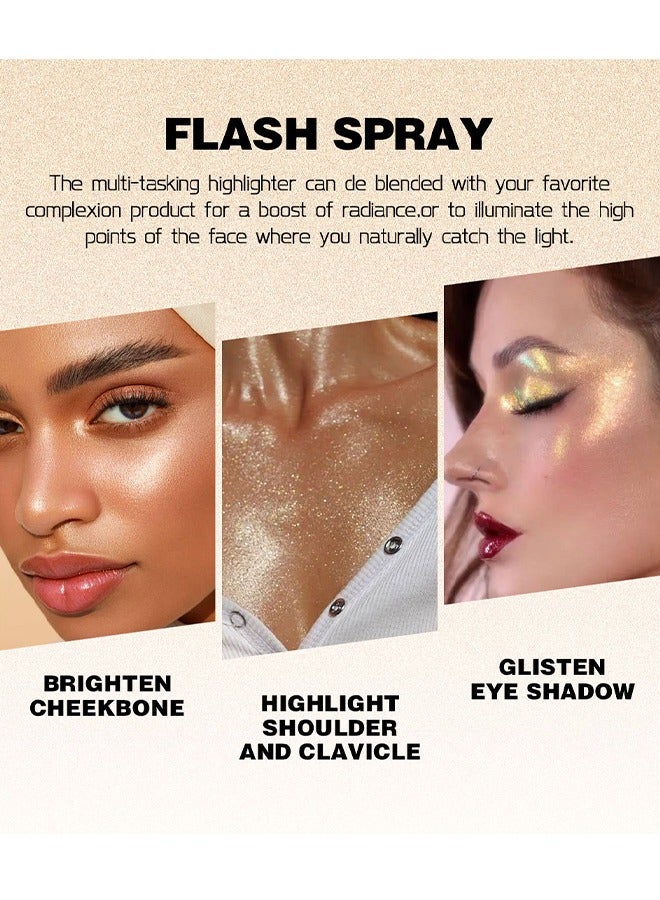 چولي ستار Fairy Highlight- بخاخ الجسم ، نحت الوجه ، هايلايتر سائل لامع ناعم ، طويل الأمد مضاد للعرق ، ماكياج بريق ، براي بودرة هايلايتر للجسم # 02 - Image 4