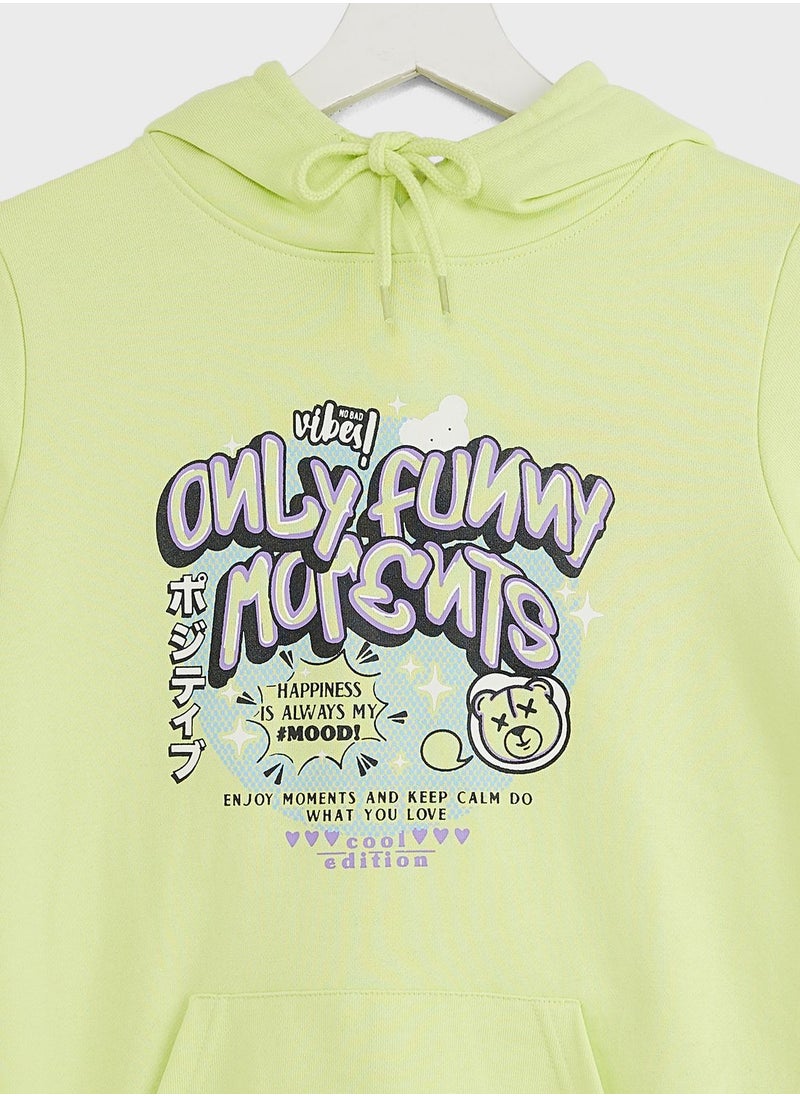 Pinata - Girls Graphic Printed Hoodie With Pocket - Image 1