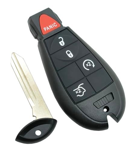 Arruweer Key Fob Case Shell fit for Jeep Grand Cherokee 2008-2013 Commander 2008-2010 Dodge Ram Journey Grand Caravan Charger Durango Challenger Magnum Keyless Entry Remote Key Fob (5 Buttons-A) - Image 3