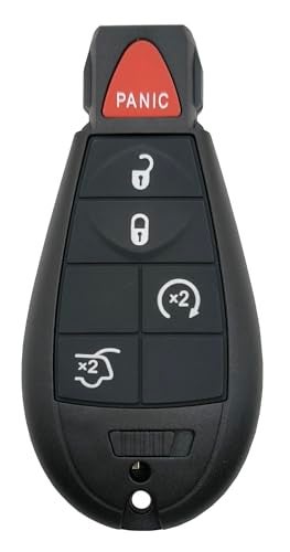 Arruweer Key Fob Case Shell fit for Jeep Grand Cherokee 2008-2013 Commander 2008-2010 Dodge Ram Journey Grand Caravan Charger Durango Challenger Magnum Keyless Entry Remote Key Fob (5 Buttons-A) - Image 4