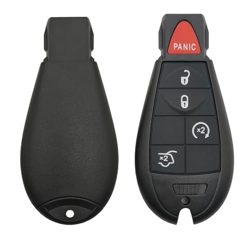 Arruweer Key Fob Case Shell fit for Jeep Grand Cherokee 2008-2013 Commander 2008-2010 Dodge Ram Journey Grand Caravan Charger Durango Challenger Magnum Keyless Entry Remote Key Fob (5 Buttons-A) - Image 5
