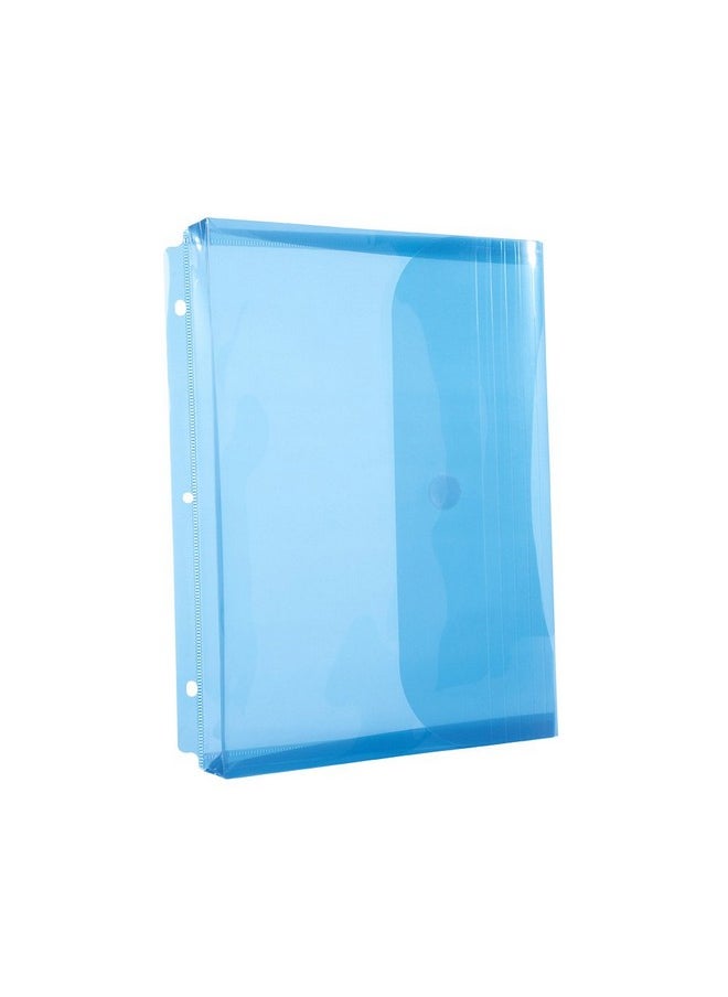 Filexec Poly Envelope Letter Sideload Hook & Loop Closure 3Hole Punched Blue (Pack Of 12) (5008417221)  - Image 2