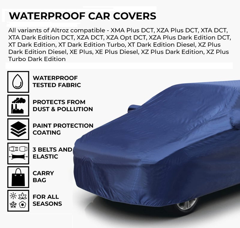 AutoGuys Car Cover Waterproof TF-I for Tata Altroz [Year 2020 Onwards] - Altroz Car Cover Dust & UV Protection Altroz Car Body Cover with Mirror Pocket Soft Cotton Lining - Image 2