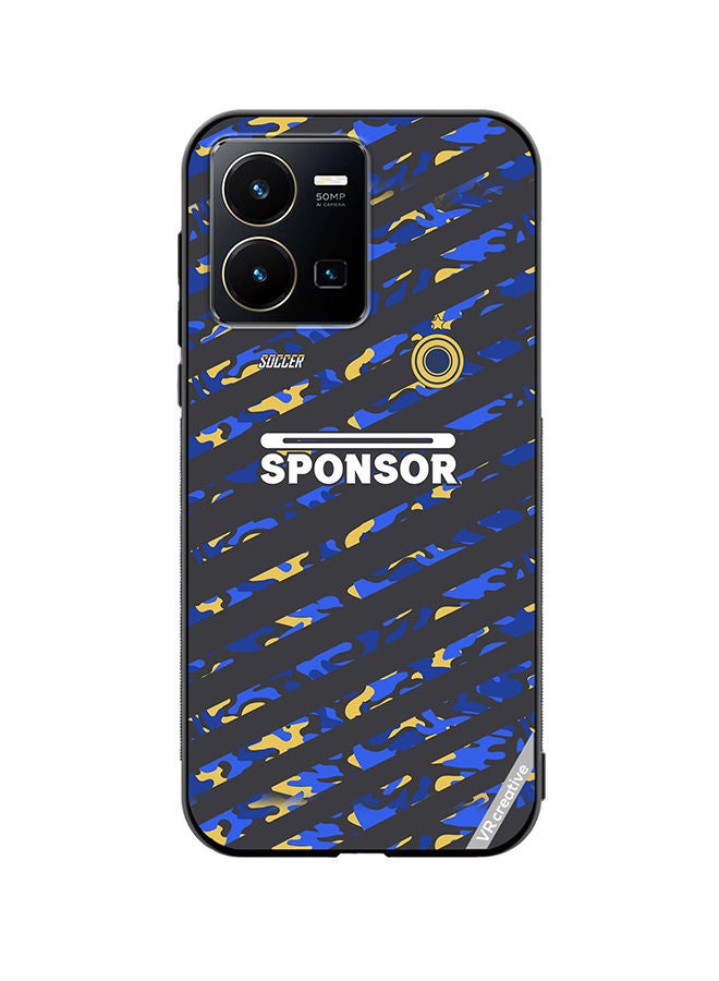 VR CREATIVE Protective Case Cover For Vivo Y35 Soccer Jersey Design Design Multicolour 