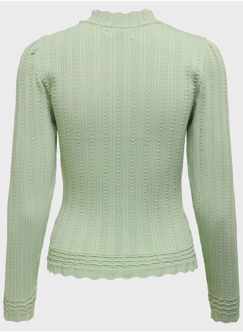 ONLY Knitted Lettuce Hem Sweater