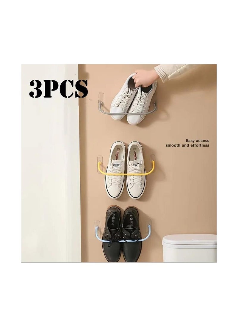 3 pcs Multi-functional Shoe Rack Waterproof Moisture-proof Kitchenware Storage Rack Bathroom Towel Rack Slipper Rack  - Image 1