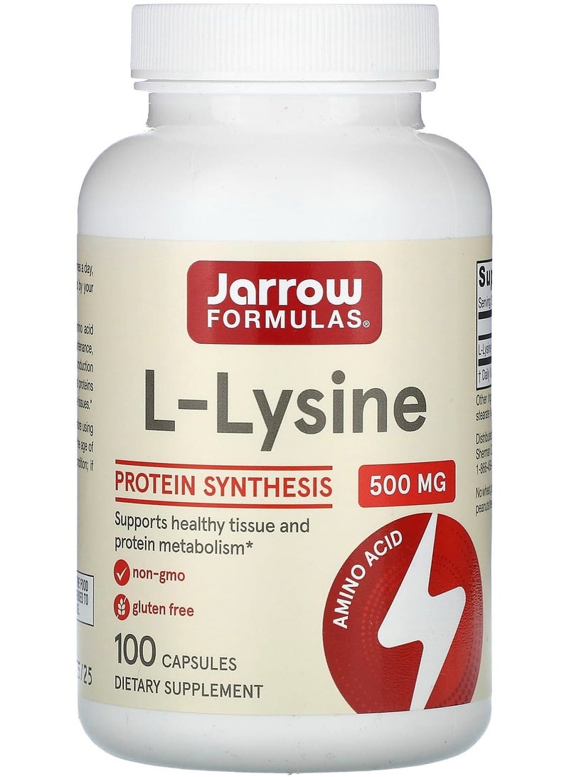 jarrow formulas L-Lysine, 500 mg, 100 Capsules