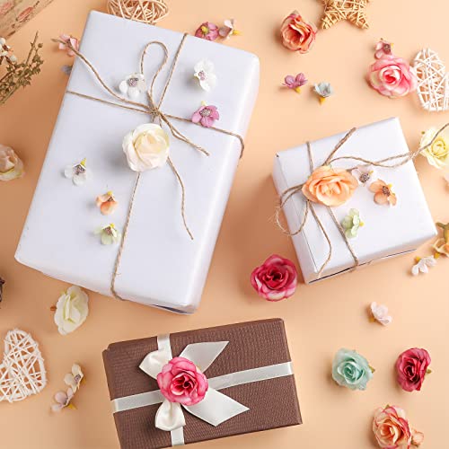 Janinka 174 Pcs Fake Mini Flowers for Crafts Small Silk Artificial Fabric Flowers Bulk for DIY Wedding Birthday Party Wreath Decor, 2 cm 4 cm(Multicolor) - Image 5