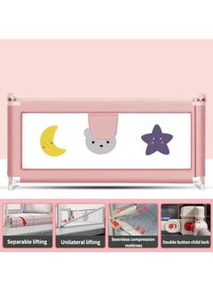 MaBaby Detachable Infant Bed Rail Gurad Safety Fence, Baby Toddlers Safety Bed Rail With Double Button Child Lock  - Image 4