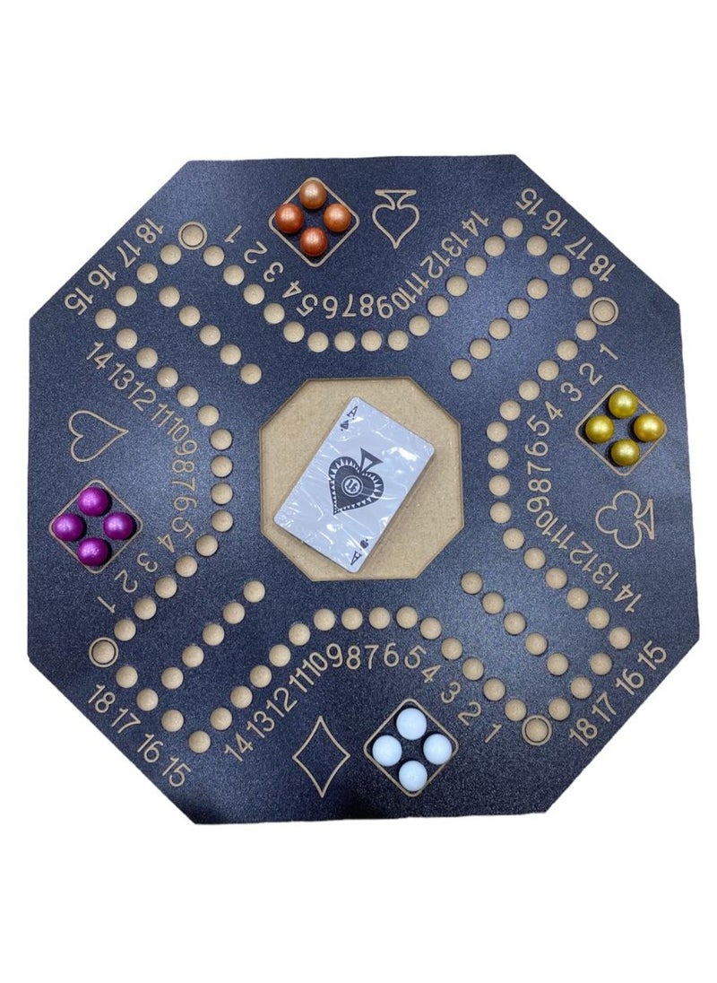 High Quality 4 Player Lightweight Portable Jackaroo Game Board 40X40CM Assorted