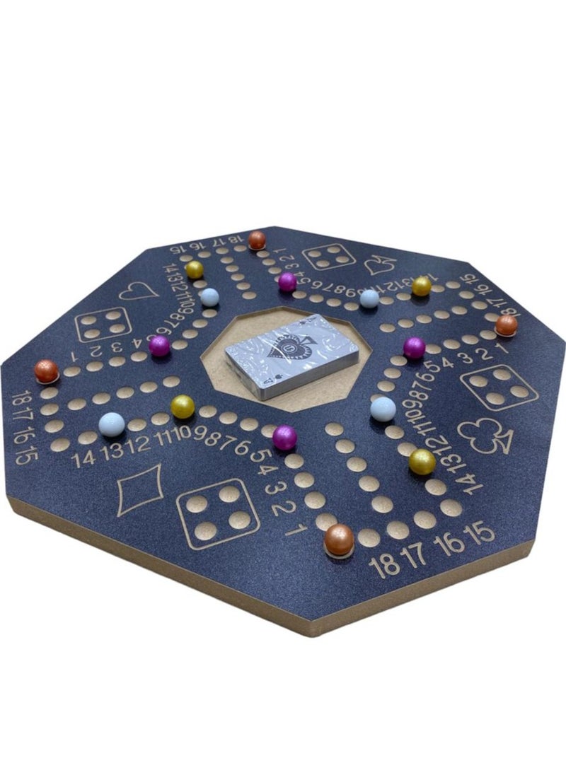 High Quality 4 Player Lightweight Portable Jackaroo Game Board 40X40CM Assorted