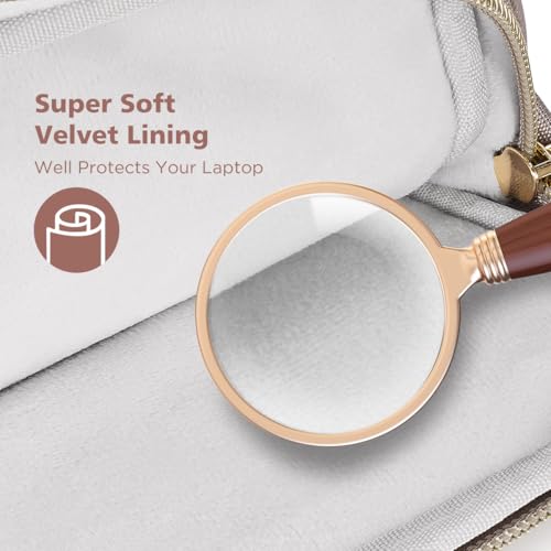 KIZUNA Laptop Sleeve Case 15.6 Inch Computer Shoulder Bag for for 16" MacBook Pro M4/Lenovo IdeaPad Flex 5i Gen 8/Legion Slim 5/Yoga Pro 9i/ThinkBook 16/HP Envy x360/Dell XPS 16/16 Plus,Khaki - Image 4