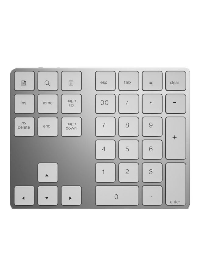 Wireless Numeric Keyboard Silver/White - Image 1