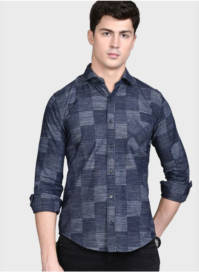 Campus Sutra Checked Regular Fit Shirt