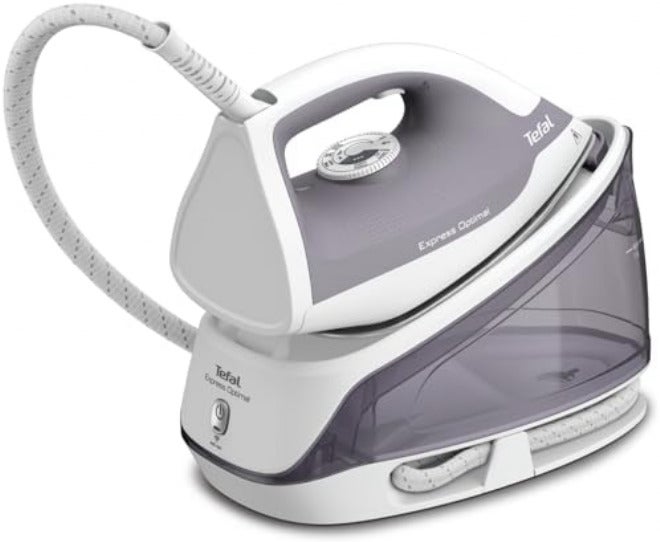 تيفال مكواة بالبخار TEFAL Express Optimal | مضخة بقوة 5.3 بار | إنتاج بخار يصل إلى 250 جرام في الدقيقة | خاصية تعزيز البخار (Steam Boost) | تصميم فائق الصغر (Ultra-Compact) | تقنية تنظيف الرواسب الكلسية (Calc Clear Technology) | سعة خزان البخار 1.2 لتر | قاعدة مكواة مزودة بتقنية Xpress Glide | لون أبيض | ضمان لمدة سنتين | الرقم المنتج: SV4111E0 - Image 1