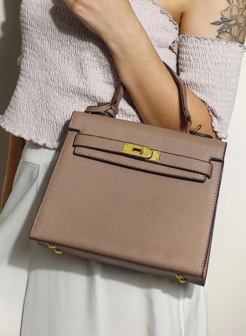 Haute Sauce Women's The Overlap Satchel Bag - Camel Brown