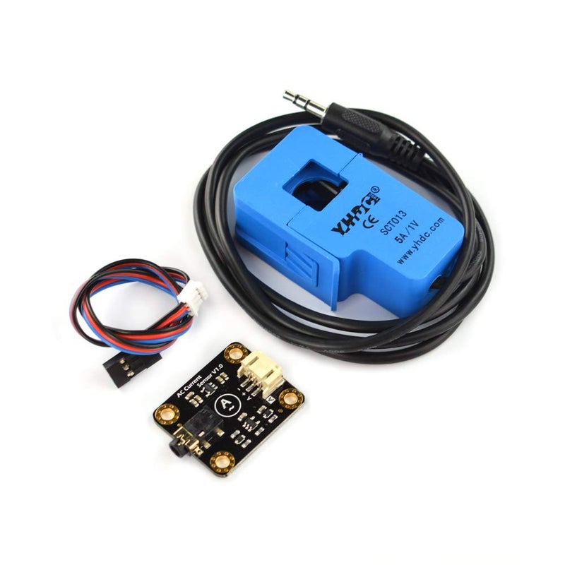 DFROBOT Gravity: Analog Current Sensor (5A) - AC Current Signal Conversion Module and Open Type Transformer Probe Included - Non-contact Measurement - Image 1