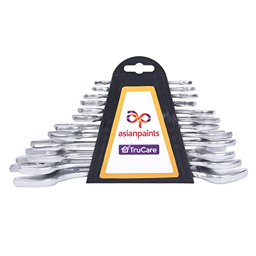 Asian Paints TruCare 12-in-1 Pcs Double Open-End Jaw Spanners Wrench Set | Carbon Steel with Rust & Corrosion Resistant Chrome Plating & Satin Finish | Multipurpose DOE Jaw Spanners Tool Kit - Image 1