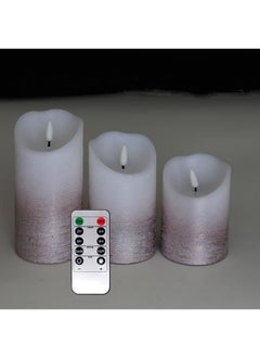 General 3-Piece LED Flameless Candle Set With Remote Control Led Electronic Candles Smokeless Candles Holiday Decoration Atmosphere Props  - Image 1