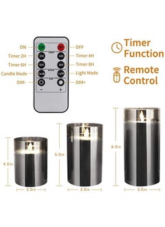 General 3-Piece LED Flameless Candle Set With Remote Control Led Electronic Candles Smokeless Candles Holiday Decoration Atmosphere Props  - Image 2