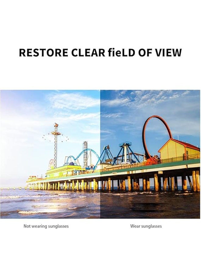 Foldable Sunglasses with Storage Bag, Polarized UV Protection for Women Men, Ultralight Classic Square Sunglasses Frame for Driving Fishing Travel, Black - Image 3