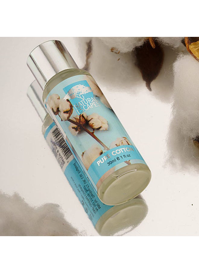DANUBE HOME - Natural Escapes Natural Pure Cotton Natural Escapes Essential Oil Fragrance Oil In Glass Container Therapeutic Grade Scented Oil For Living Room Bed Room Kitchen (30 ml) - Image 1