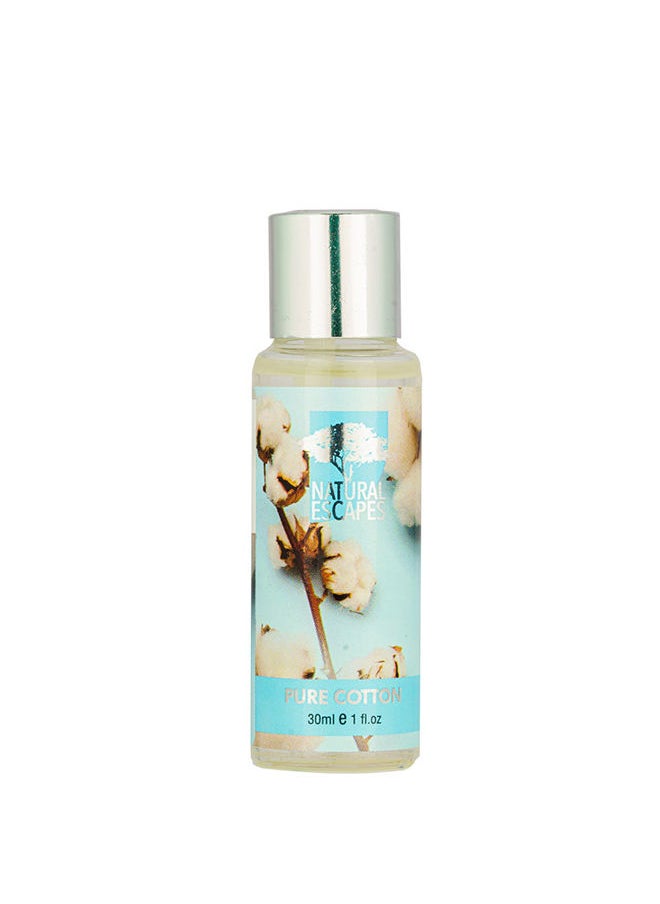 DANUBE HOME - Natural Escapes Natural Pure Cotton Natural Escapes Essential Oil Fragrance Oil In Glass Container Therapeutic Grade Scented Oil For Living Room Bed Room Kitchen (30 ml) - Image 1