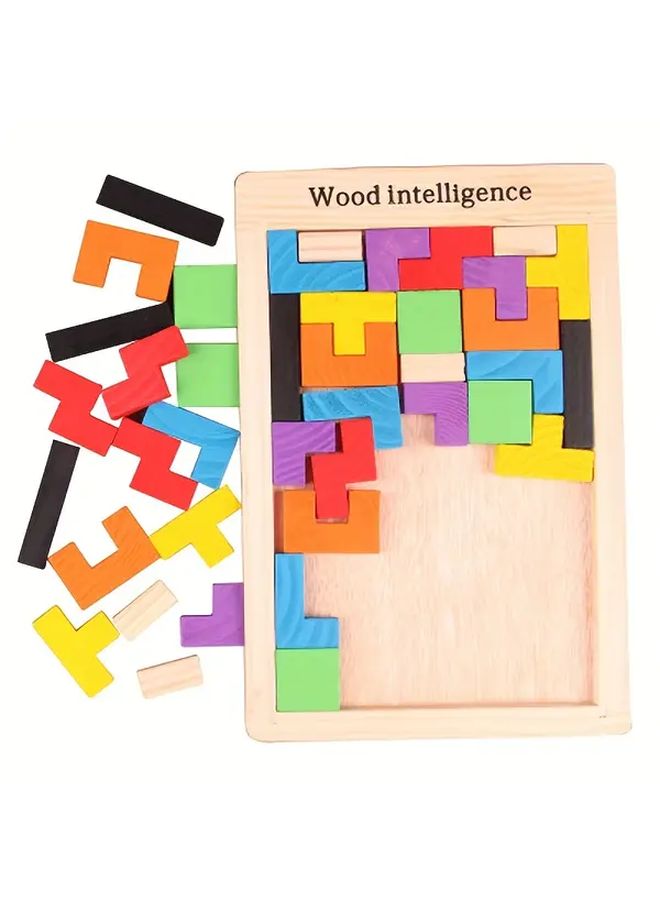 مكعبات الألغاز ثلاثية الأبعاد الخشبية لتطوير المهارات المعرفية للأطفال 1 قطعة - Image 2