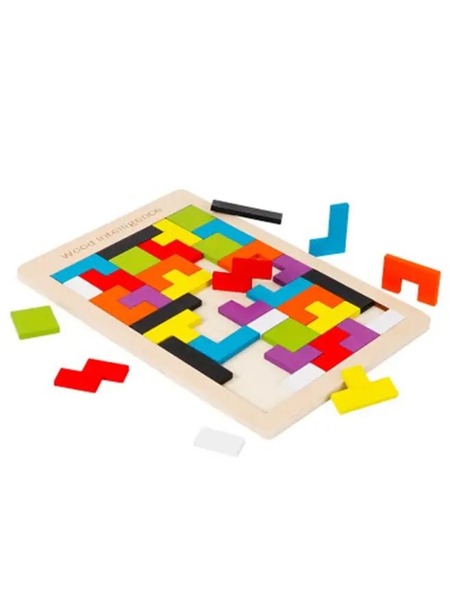 مكعبات الألغاز ثلاثية الأبعاد الخشبية لتطوير المهارات المعرفية للأطفال 1 قطعة - Image 1