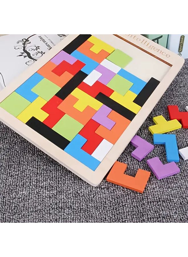 مكعبات الألغاز ثلاثية الأبعاد الخشبية لتطوير المهارات المعرفية للأطفال 1 قطعة - Image 4